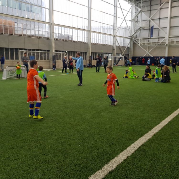 Match footage from Down Syndrome football at Man City